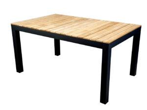 YOI | Midori | niedriger Esstisch | Aluminium - Teak | schwarz