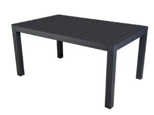 YOI | Midori | niedriger Esstisch | Aluminium - Teak | dunkelgrau