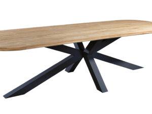 YOI | Noas | Esstisch groß | Aluminium - Teak | dunkelgrau