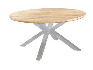 YOI | Noas | Esstisch rund groß | Aluminium - Teak | salix