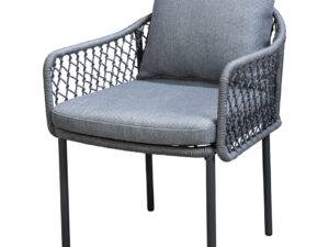 YOI | Rocha | Esszimmerstuhl | Aluminium - Rope | dunkelgrau