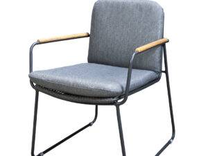 YOI | Serra | Esszimmerstuhl | Aluminium - Rope | dunkelgrau