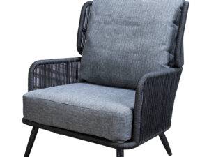 YOI | Tsubasa | Loungesessel | Aluminium - Rope | black