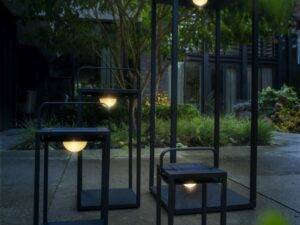 YOI | Linterna | schwarz groß | Aluminium | schwarz