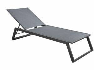 YOI | Mizu | stapelbare Liege | Aluminium - textilene | dunkelgrau