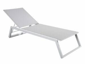 YOI | Mizu | Stapelliege | Aluminium - textilene | white