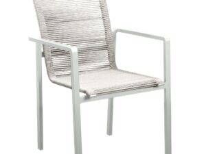 YOI | Ishi | stapelbarer Esszimmerstuhl | Aluminium - Rope | salix