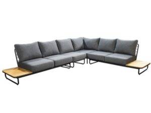 YOI | Taiyo | Eckenset ohne Couchtisch | Aluminium | schwarz