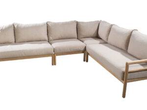 YOI | Maré | Eckset XL Chaiselongue links + rechts + Ecke + Mitte | Teak | teak