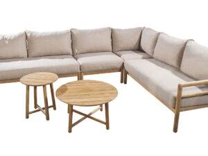 YOI | Maré | Eckset XL Chaiselongue links + rechts + Ecke + Mitte + ct s + m | Teak | teak
