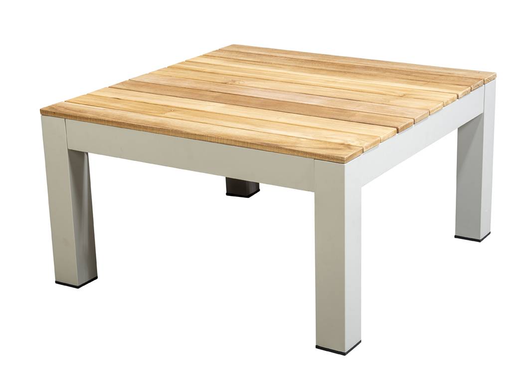 YOI | Midori | Couchtisch quadratisch | Aluminium - Teak | salix