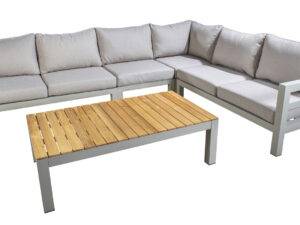 YOI | Midori | Eckset XL mit Couchtisch | Aluminium