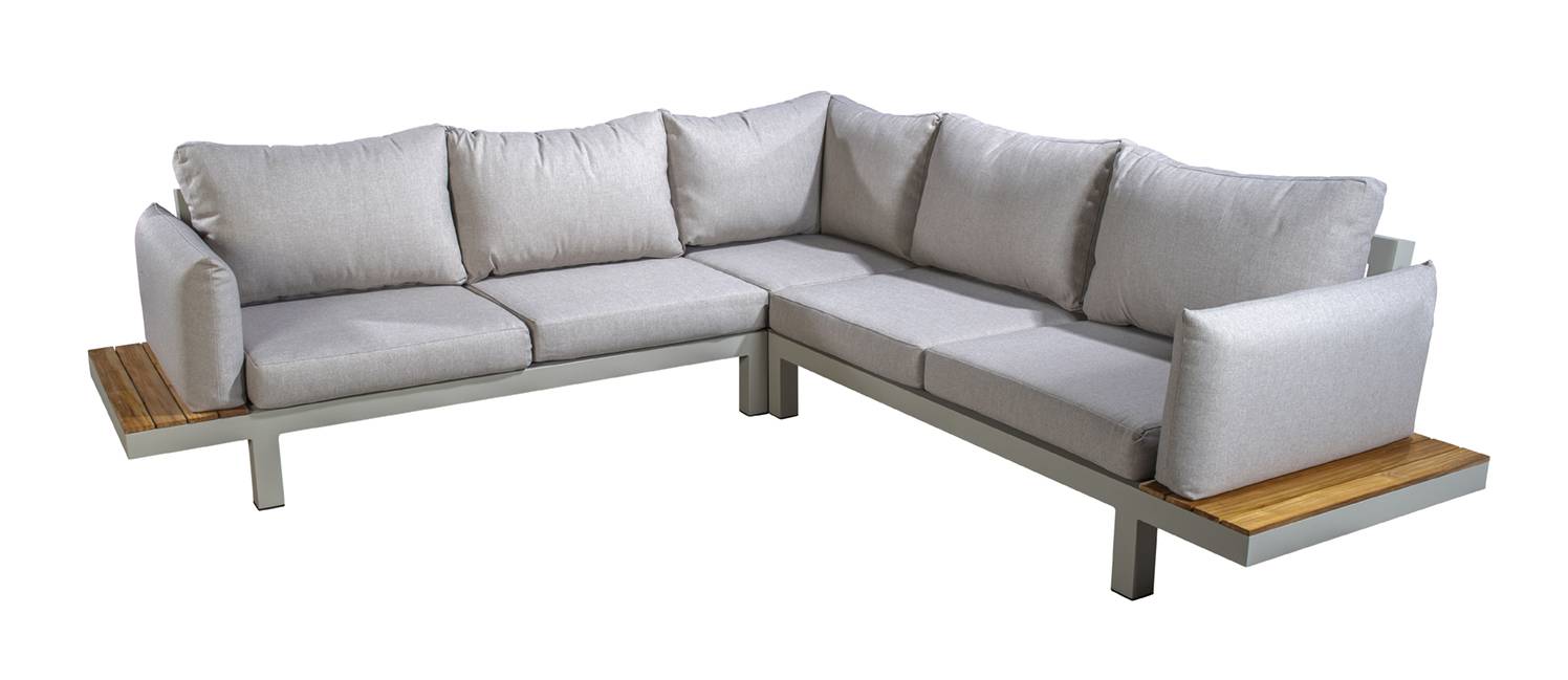 YOI | Midori | Eckset Insel klein ohne Couchtisch | Aluminium