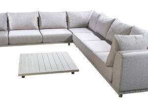 YOI | Vallon | Eckset 3-Sitzer Armlehne links + rechts + Ecke + CT | Aluminium - Olefin | salix