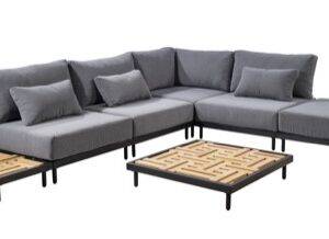 YOI | Natsu | Set 3* LC + Ecke + Insel + CT s + l | Aluminium - Rope | schwarz