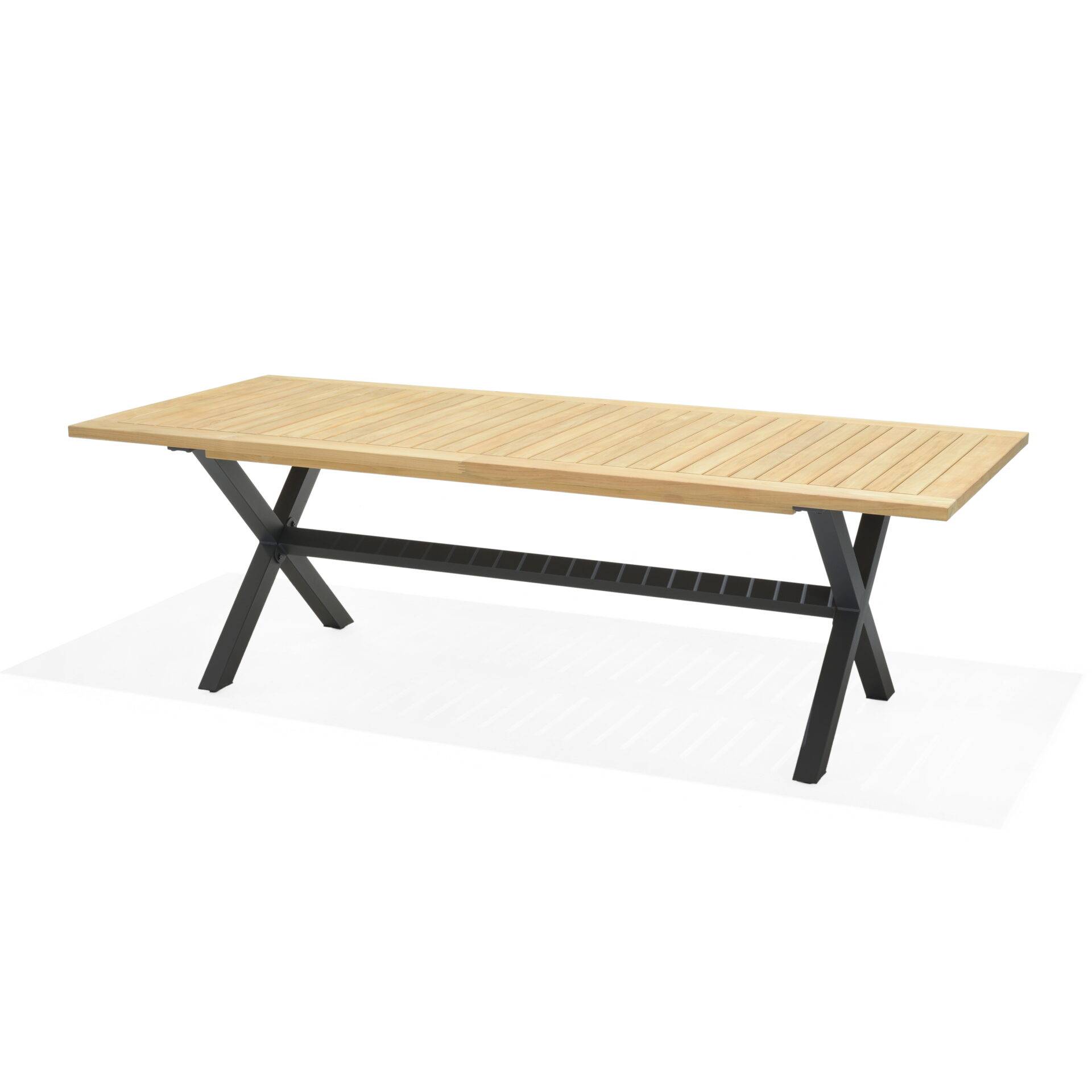 YOI | Wakai | Esstisch | Aluminium - Teak | dunkelgrau