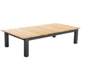 YOI | Midori | Couchtisch | Aluminium - Teak | dunkelgrau