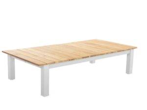 YOI | Midori | Couchtisch | Aluminium - Teak | white