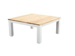 YOI | Midori | Couchtisch quadratisch | Aluminium - Teak | white