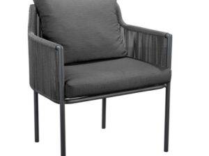 YOI | Umi | Esszimmerstuhl | Aluminium - Rope | schwarz