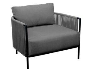 YOI | Umi | Loungesessel | Aluminium - Rope | schwarz