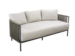 YOI | Umi | Sofa 3-Sitzer | Aluminium - Rope | dunkelgrau