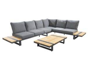 YOI | Yuwaa | Eckset XL | Aluminium - Teak | dunkelgrau